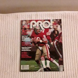 Vintage 1982 NFL Pro Magazine Joe Montana 49ers Profiles Marv Levy George Rogers